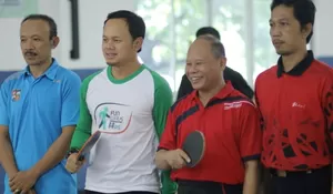 DJPK Kemenkeu RI Tantang Bima Main Tenis Meja