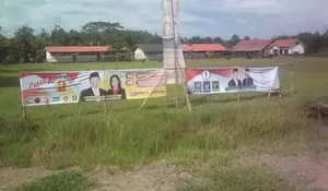 Haduh,  Lingungan Sekolah Dipenuhi Gambar Calon Bupati