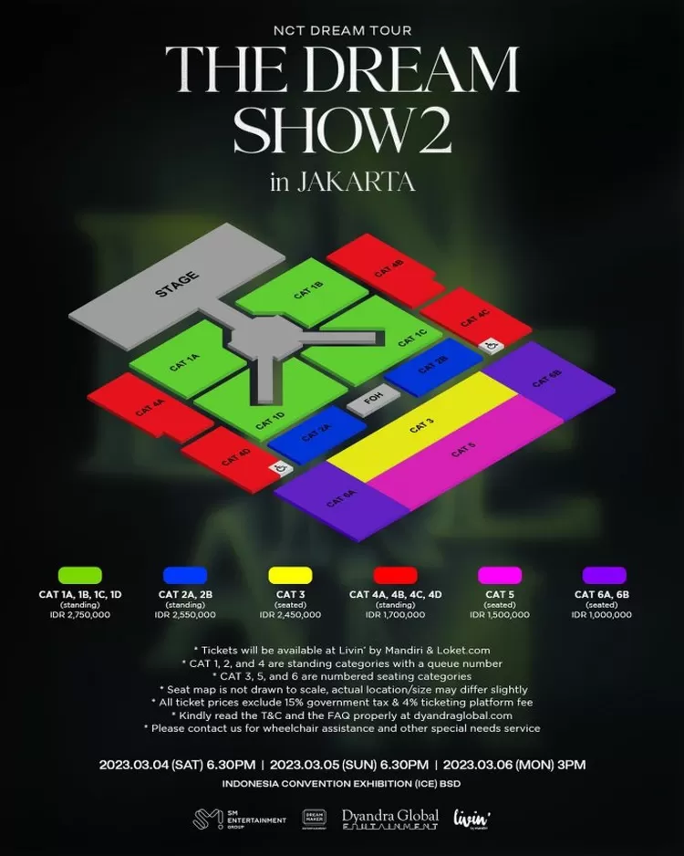 Ini Daftar Harga Tiket Dan Seatplan Konser Nct Dream Tour The Dream