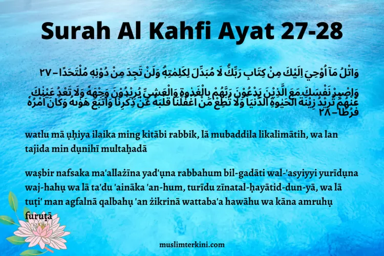 Surah Al Kahfi Ayat Arab Latin Dan Artinya Petunjuk Dakwah Nabi