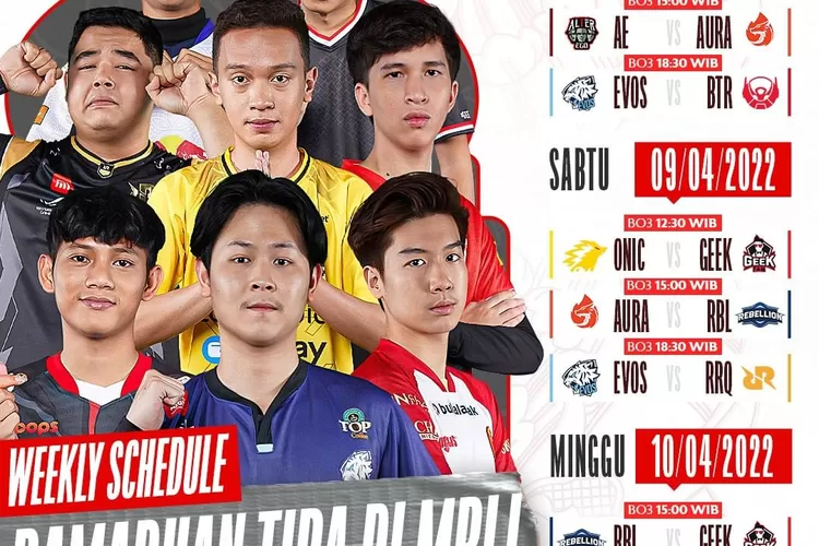 Jadwal Lengkap Pertandingan MPL ID Season 9 Week 8 Minggu Penutup