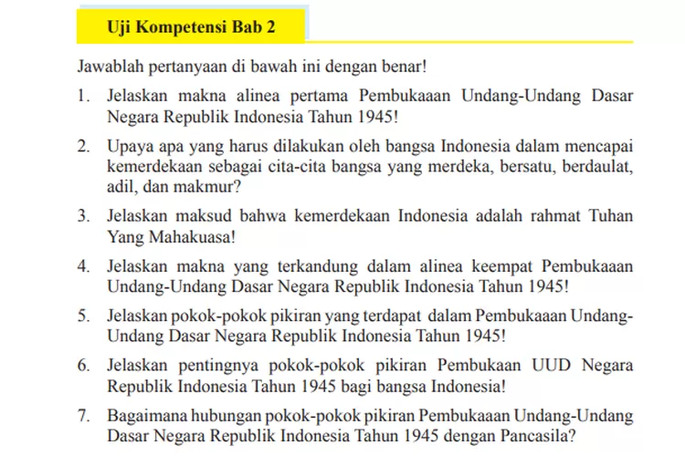 Kunci Jawaban Pkn Kelas Halaman Uji Kompetensi Bab Ayo Indonesia