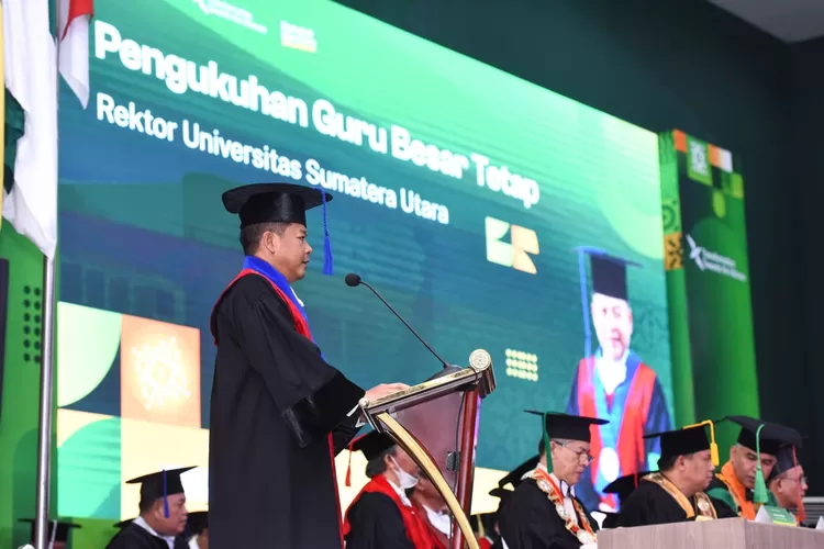 Muryanto Amin Dikukuhkan Sebagai Guru Besar Tetap Universitas Sumatera