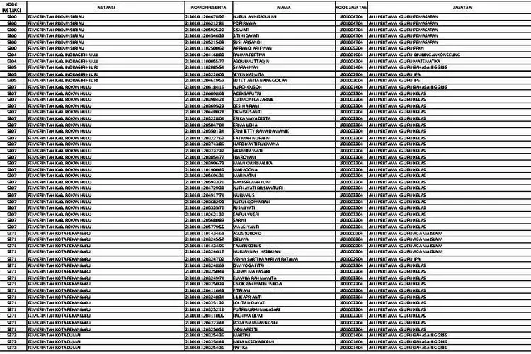 Ini Dia Daftar Nama Nama Honorer Yang Akan Diangkat Jadi PNS Tanpa Tes