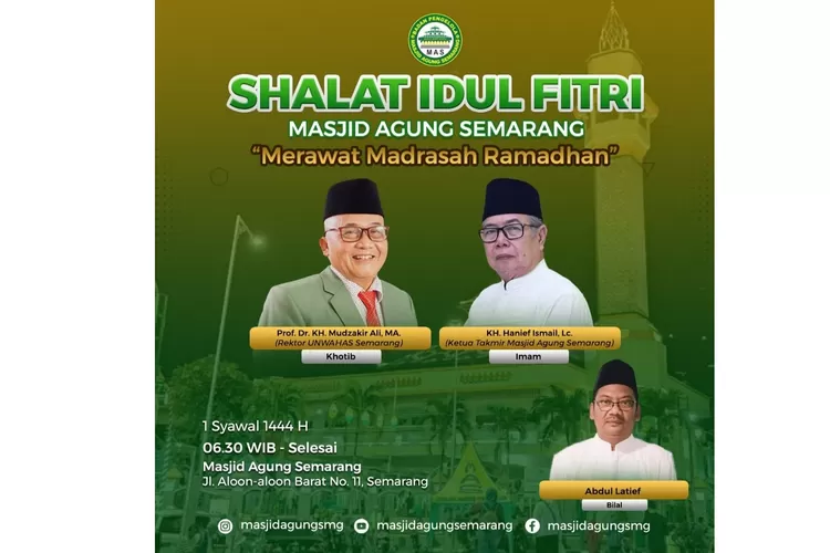 Daftar Nama Imam Dan Khotib Shalat Idul Fitri H Tahun Ldnu