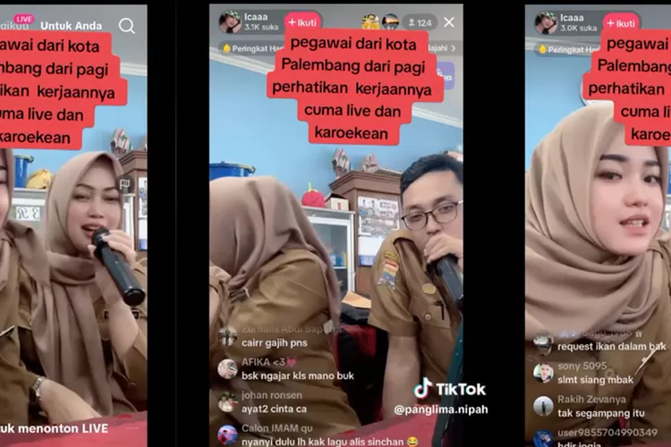 ASN Palembang Tertangkap Live Streaming Karaoke Di TikTok Diduga Selama