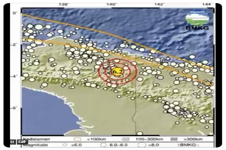 Info Gempa Terkini Gempa Magnitudo 6 2 Guncang Keerom Papua Tanpa