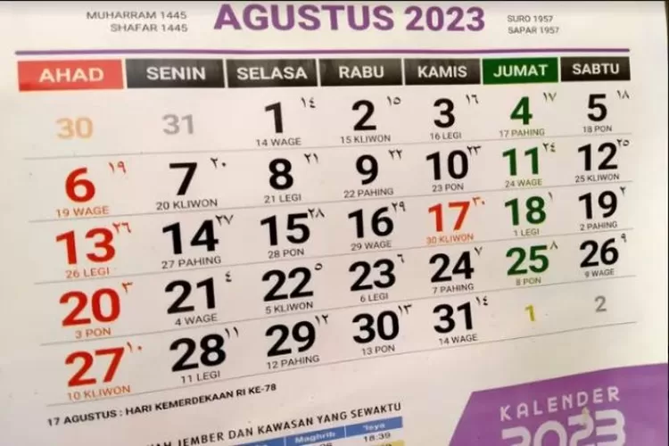 Kalender Jawa Bulan Oktober Lengkap Dengan Daftar Weton Serta