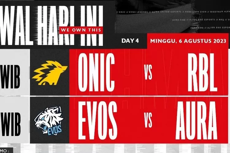 Hasil Akhir Evos Vs Aura Fire Mpl Id S Minggu Agustus Match