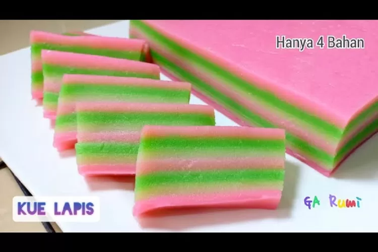 Kenyal Dan Lembut Begini Resep Membuat Kue Lapis Tepung Terigu Dan