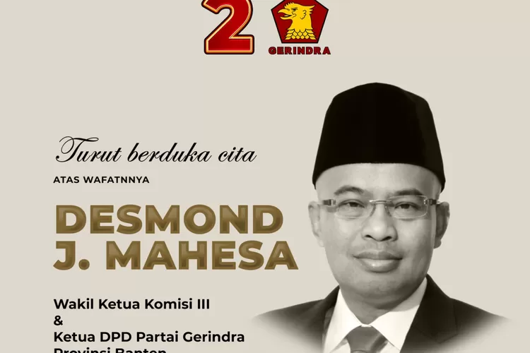 Kabar Duka Politisi Gerindra Meninggal Dunia Ini Profil Dan Biografi