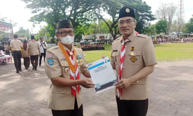 Puncak Peringatan Hari Pramuka Ke-61 2022, Bupati Bantul Terima ...