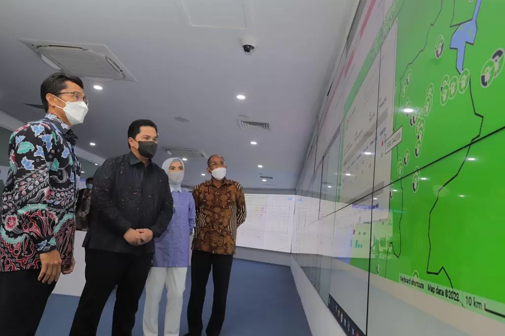 Tinjau Command Center Pertamina, Erick Thohir Antisipasi Kebocoran BBM  