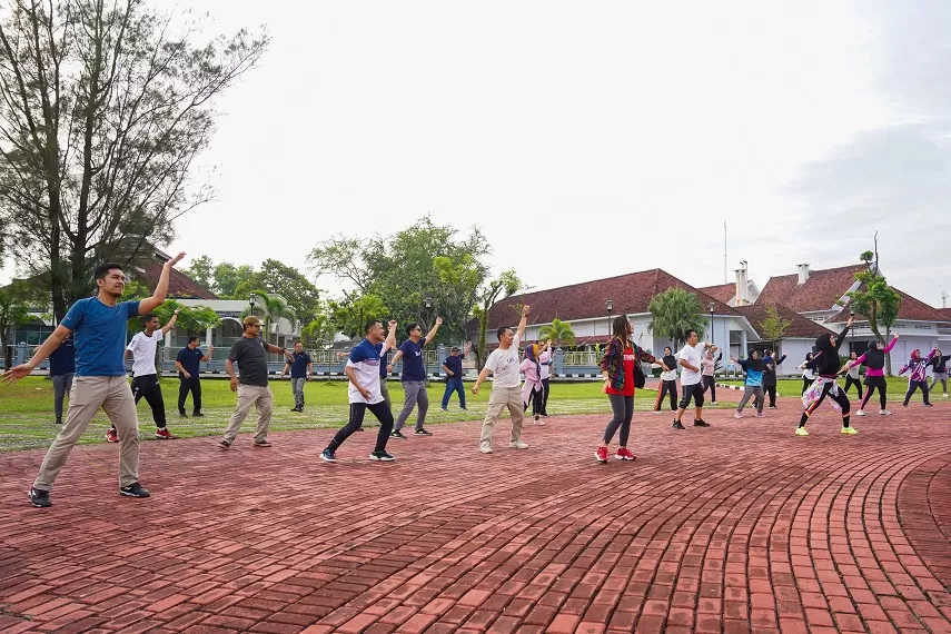 Sempat Non-Aktif, Senam Bersama PT Timah Kembali Diselenggarakan