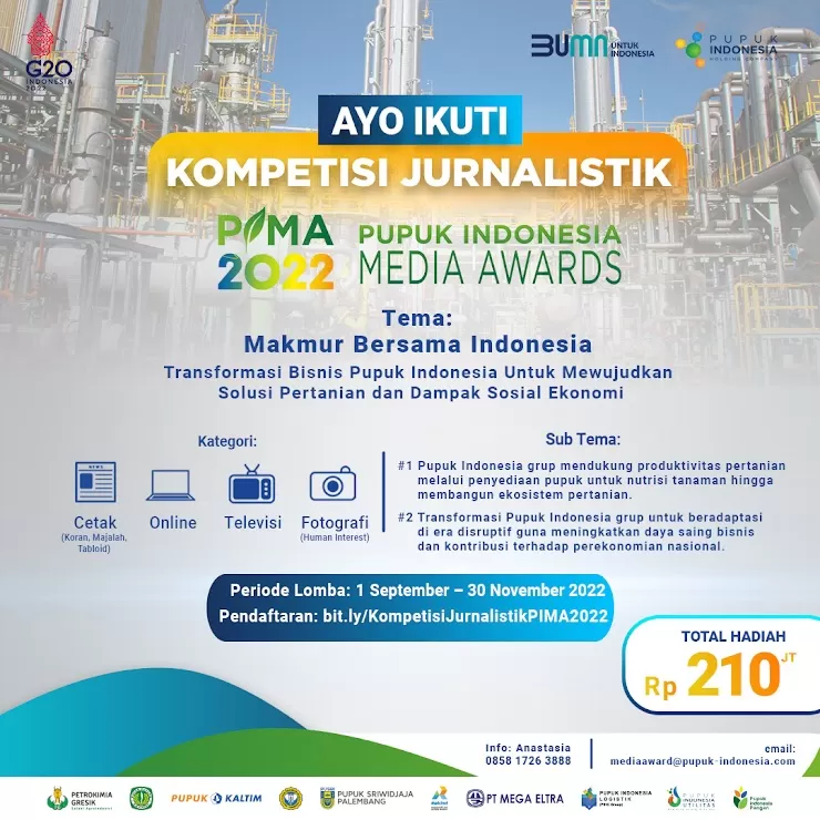 Pupuk Indonesia Luncurkan Program Kompetisi Jurnalistik