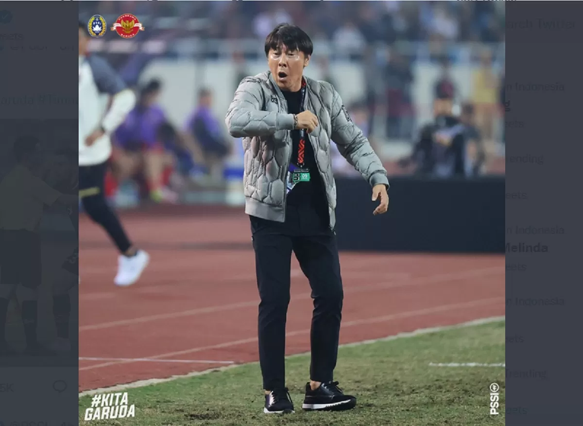 Pelatih Timnas Indonesia, Shin Tae-yong alias STY saat masih melatih Skuad Garuda. (Foto: PSSI)