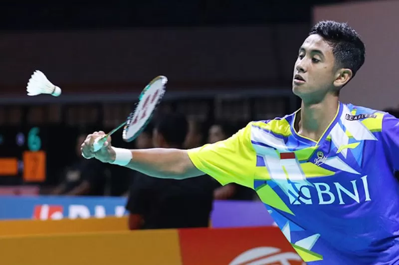 Tunggal putra Indonesia, Alwi Farhan, kalah dari Viktor Axelsen di German Open 2025. (PP PBSI)