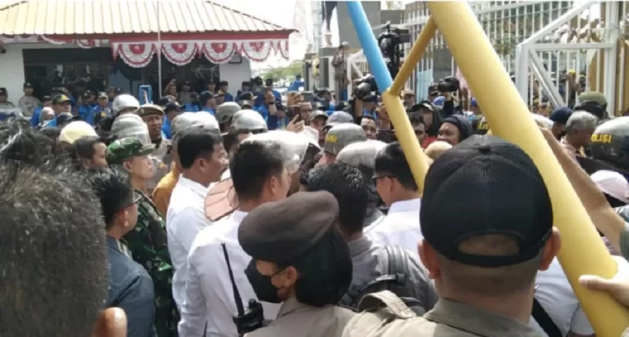 Demo warga tolak relokasi dari Pulau Rempang (Dok Transkepri)