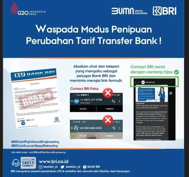 BRI Imbau Nasabah Tidak Buka Link dan Install Aplikasi Dari Sumber Tidak Resmi