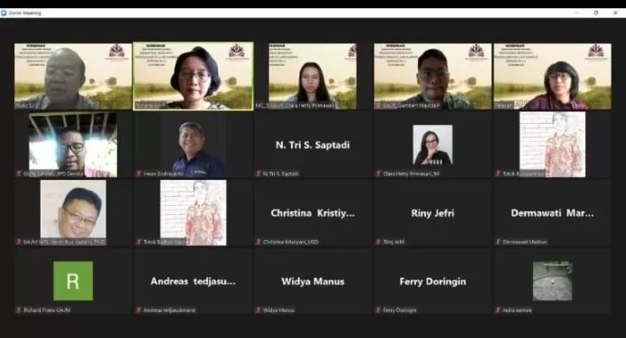 Suasana zoom berbagi pengalaman Program MBKM /istimewa