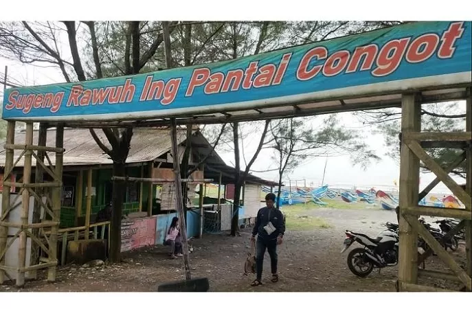 Kawasan Obwis Pantai Congot, Temon yang kurang tertata sepi pengunjung. (Foto: Asrul S)