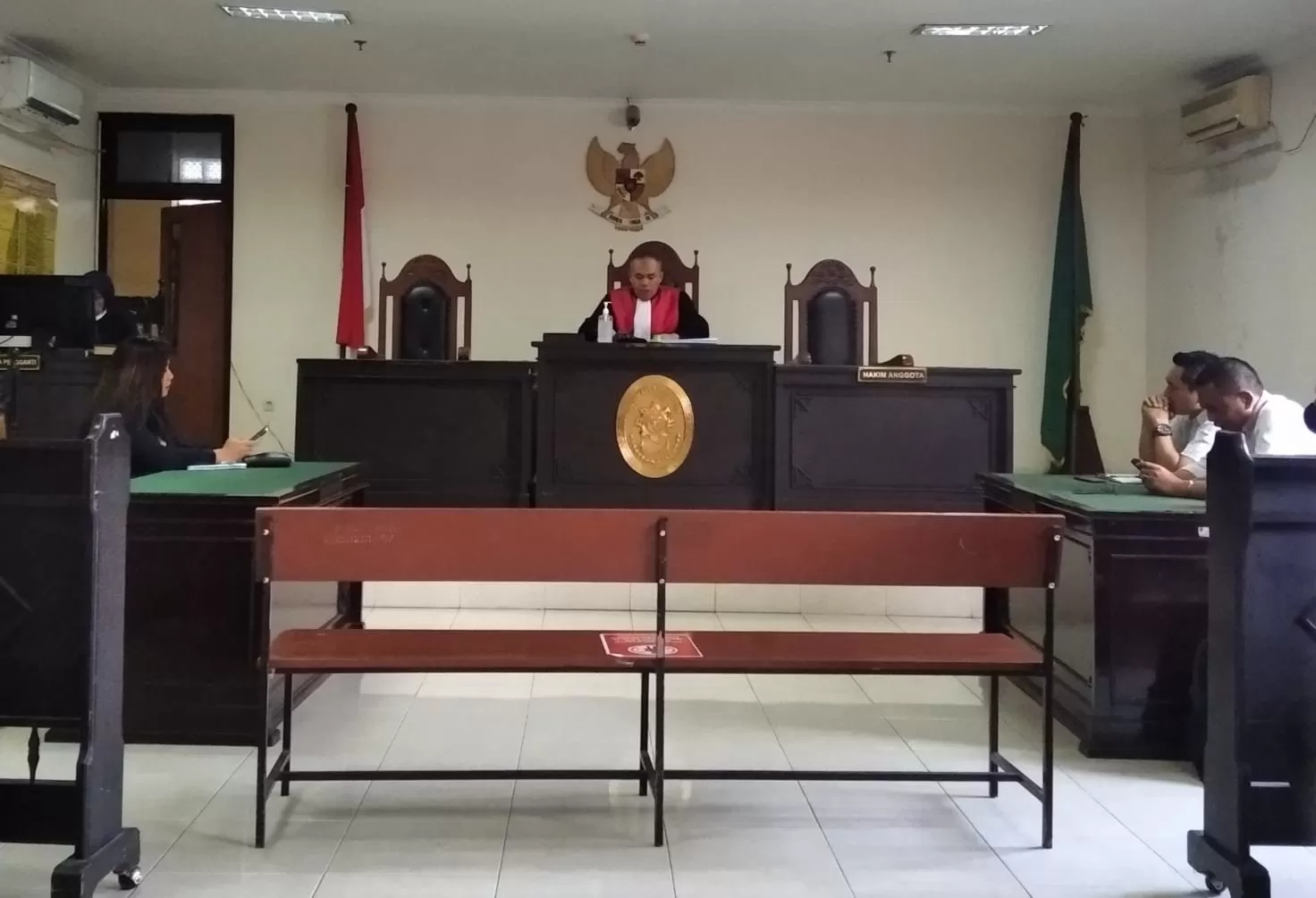 Sidang gugatan praperadilan di PN Sleman dengan agenda pembacaan putusan hakim.