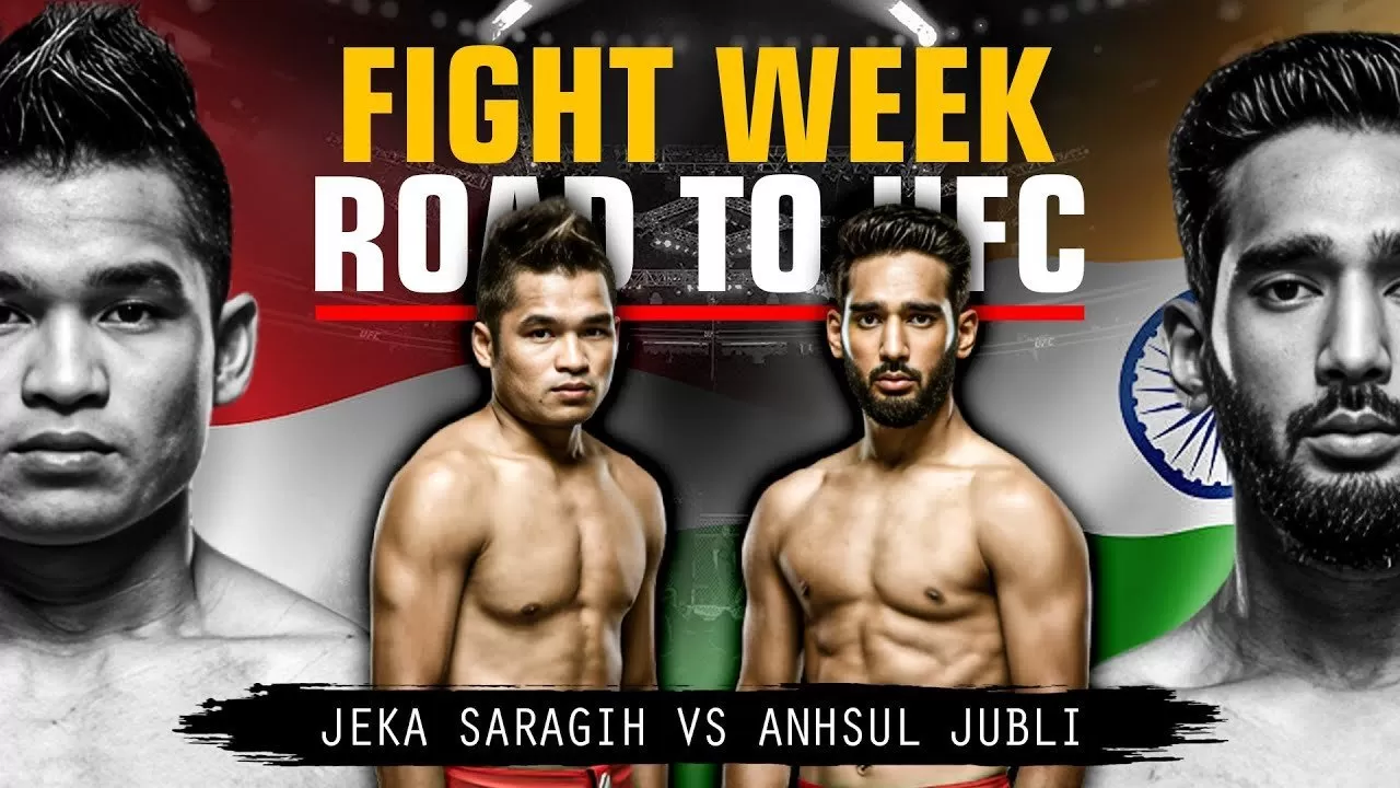 Jeka Saragih Vs Anhsul Jubli dalam pertandingan Road To UFC  (foto: youtube)