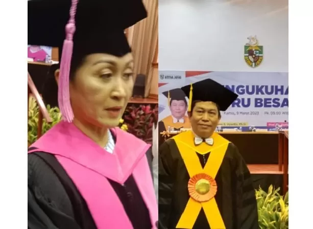 Unika Atmajaya mengukuhkan dua guru besar, yaitu Prof. Dr. Dorien Kartikawangi dan Prof. Stanislaus S. Uyanto, Ph.D. 