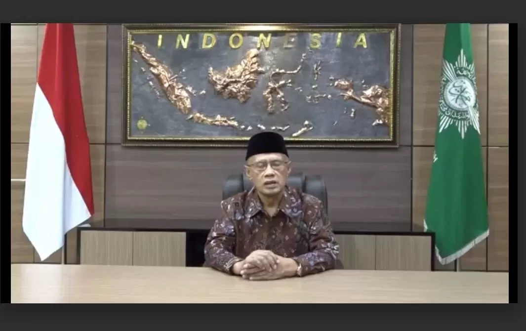 Ketua Umum Pimpinan Pusat (PP) Muhammadiyah Haedar Nashir .