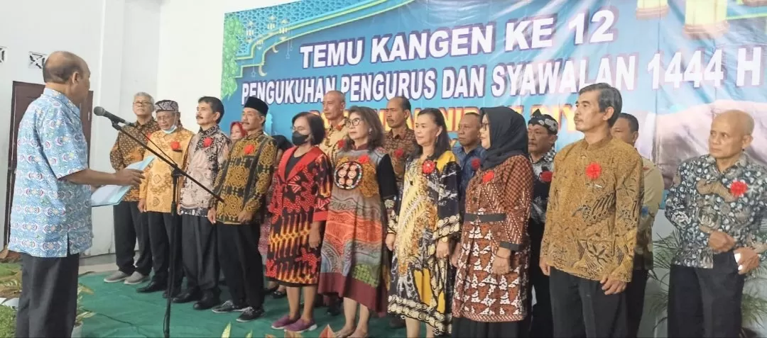 Pengukuhan pengurus Paguyuban NIP 17 DIY periode 2023-2028.  (foto: devid permana)
