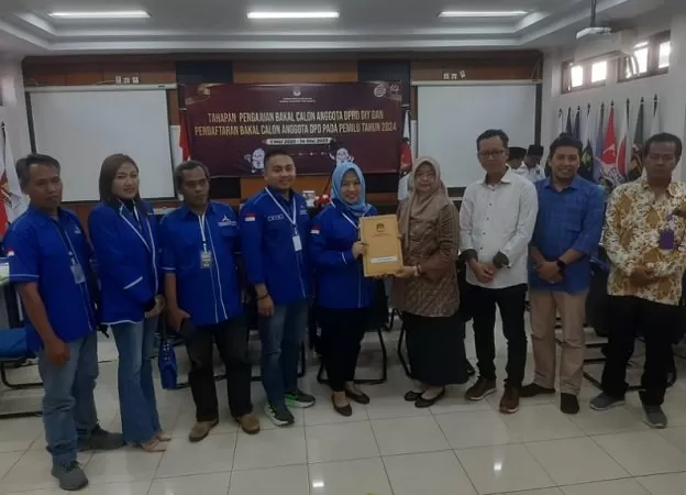 DPD Partai Demokrat Yogyakarta secara resmi mendaftarkan 54 bakal calon legislatif (bacaleg) ke KPU Provinsi D.I. Yogyakarta Sabtu (13/5/2023).