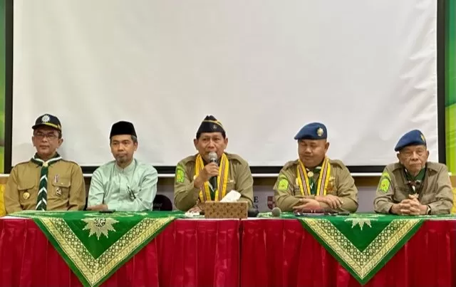  Ketua HW saat berbicara pada media (Harminanto)