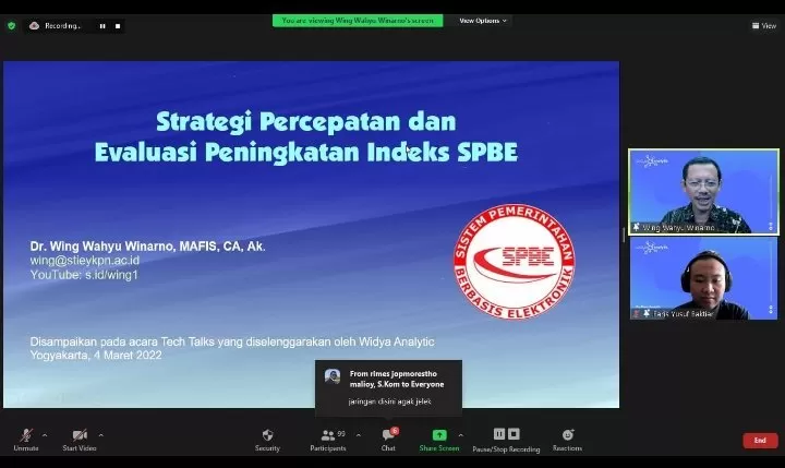 Suasana webinar