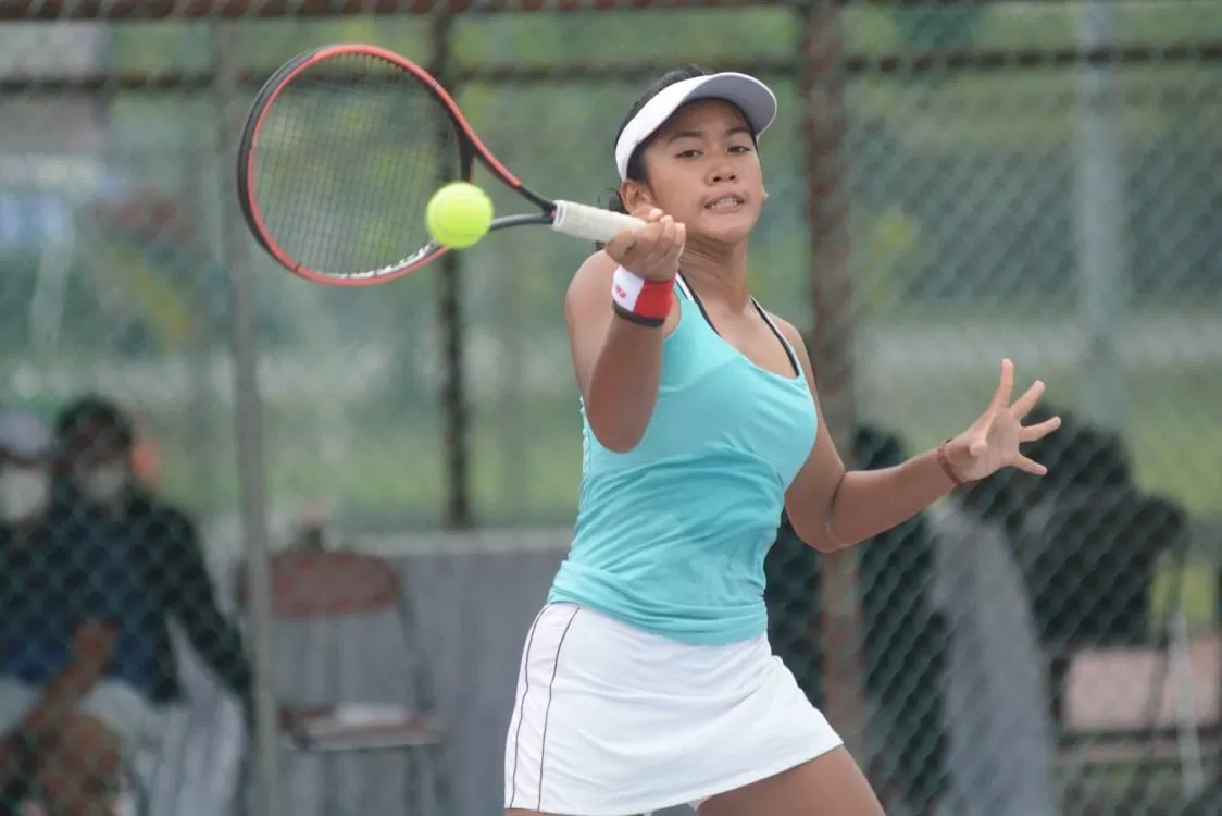 Petenis Jawa Tengah, Kholisa Siti Maisaroh berhasil lolos ke semifinal tunggal putri turnamen tenis Britama Open 2022.  (ist)