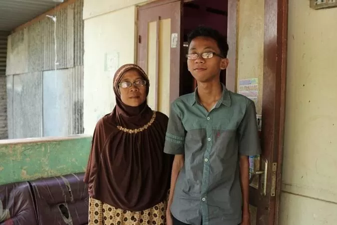 Ananda Hafidh Rifai Kusnanto dan ibunya Supadmi.