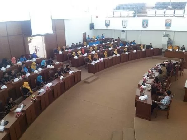 Audiensi GTT PTT dengan DPRD Boyolali. (Foto: Galih P)