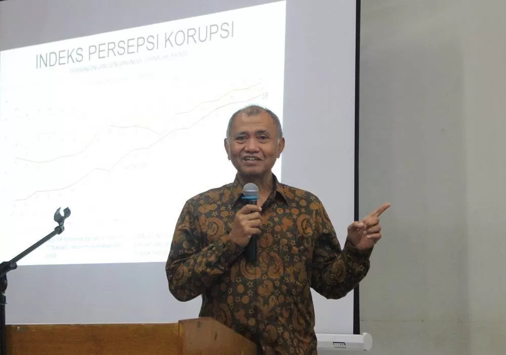 Ketua KPK, Agus Rahardjo menyampaikan paparannya. Foto: Humas UAJY