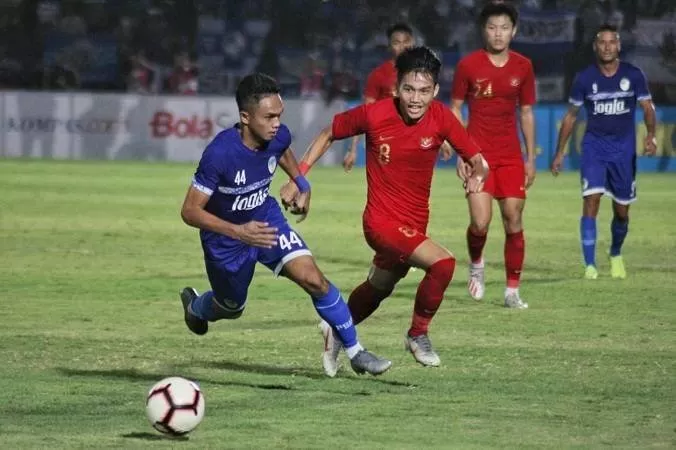 Laga PSIM vs timnas U-23. (Foto: Satriyo Wicaksono)