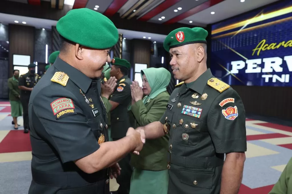 Kasad Dudung saat memimpin sertijab, Kamis 12 Mei 2022.