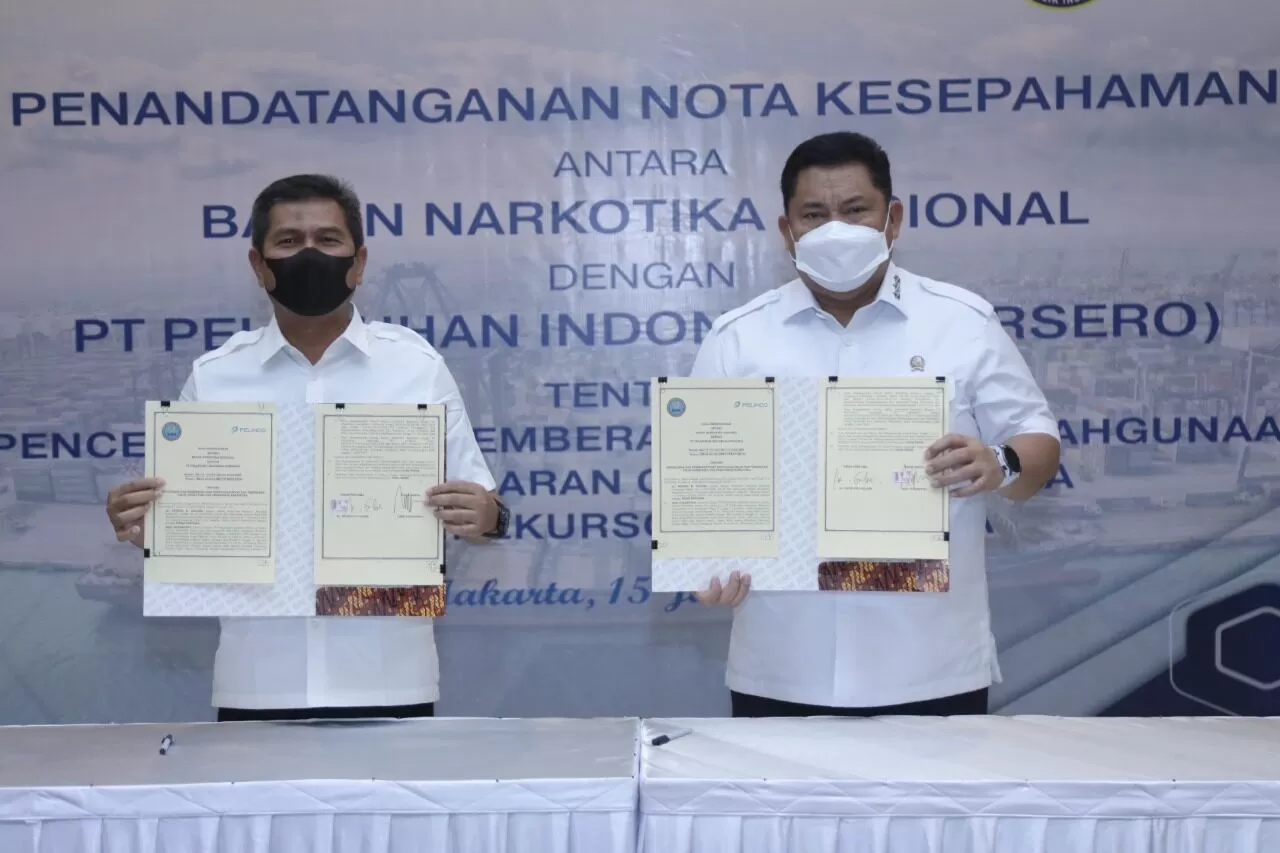 Kepala BNN RI, bersama Dirut Pelindo. (Foto: humas BNN RI)