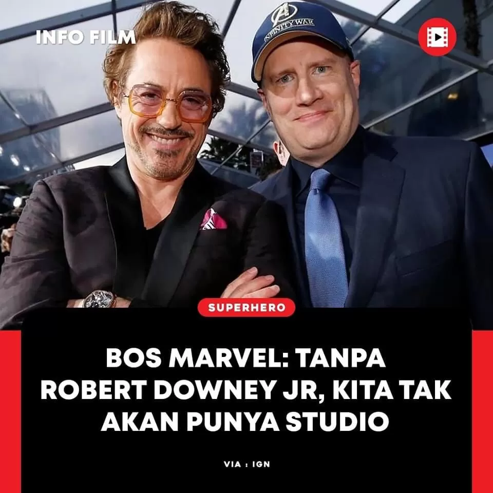 Foto: bos Marvel Studio tentang peran robert downey Jr dalam film superheronya (@info film)