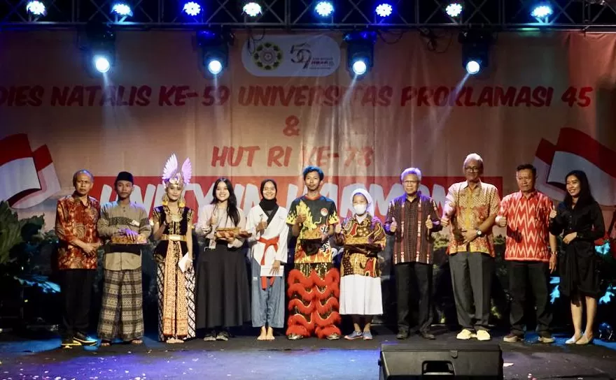 UP 45 merayakan dies dan HUT RI dalam semangat keberagaman  (Istimewa)