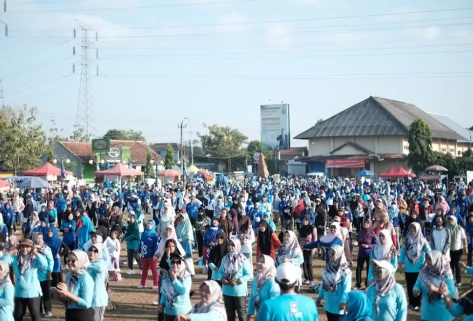  Pada peserta antusias mengikuti senam sehat HUT ke-25 PAN.&nbsp;Foto: Istimewa