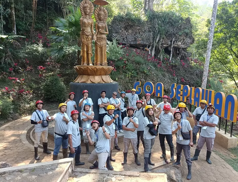  Orientasi lapangan di Goa Seplawan.&nbsp;KRJogja.com-Istimewa  &nbsp;