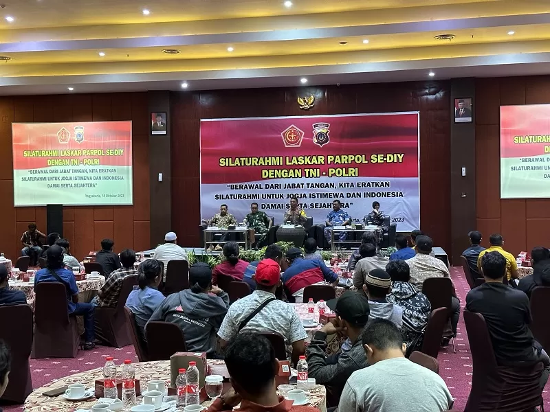 Pimpinan laskar parpol DIY berkumpul (Harminanto)