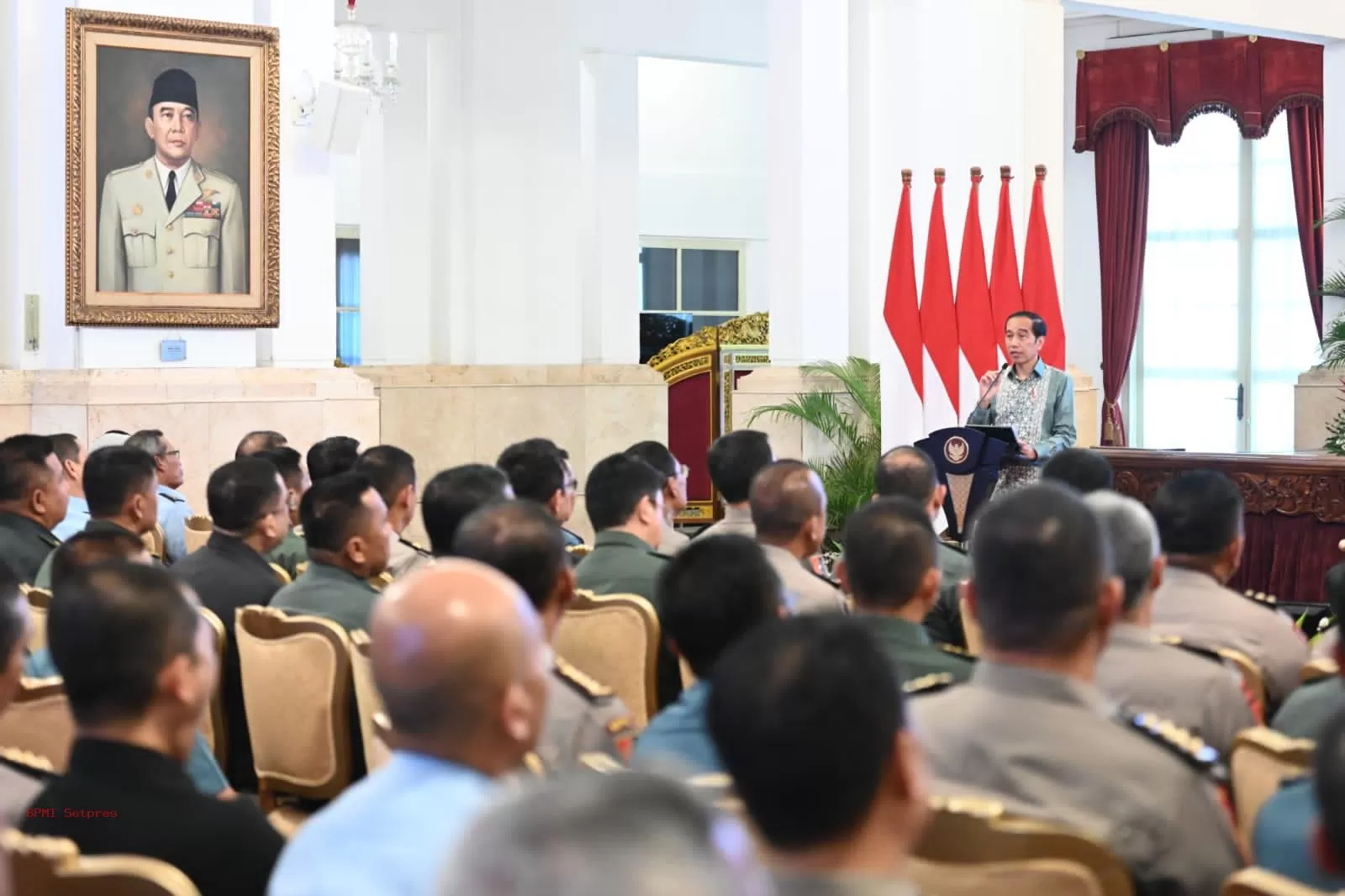 Presiden Jokowi berpidato. (Setneg.go.id)