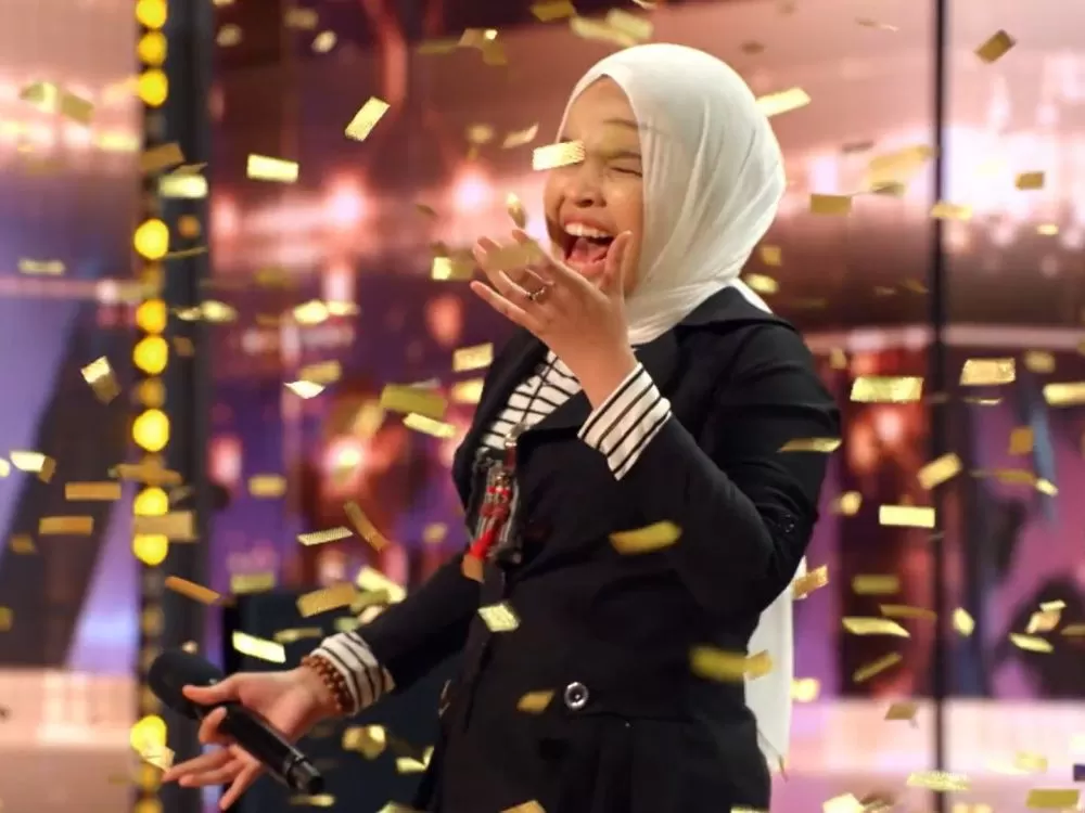 Putri Ariani saat bernyanyi di America's Got Talent 2023