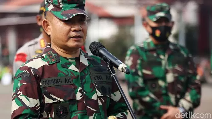 KSAD Dudung dalam sebuah pengarahan kepada TNI AD di Jakarta (Wilfrid)