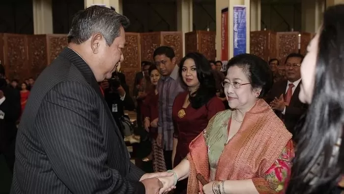 Susilo Bambang Yudhoyono (SBY) dan Megawati. Foto: Detik.com