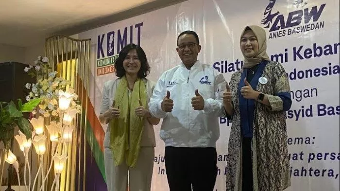 Veronica Tan dan Anies Baswedan. Foto: Tribunnews.com